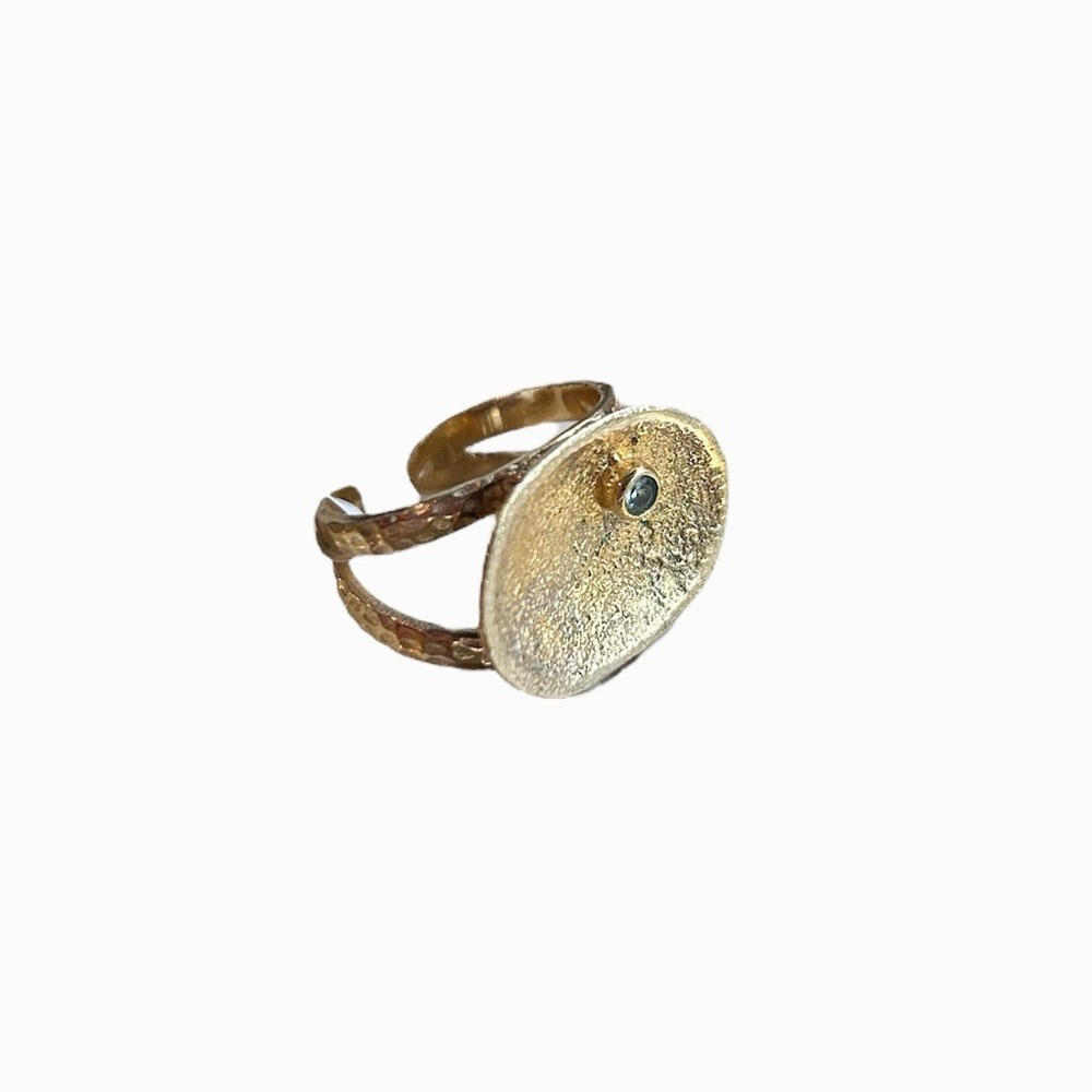 Melinda Maria Gold Semi-Precious Stone Pod Ring - Picture 3 of 3